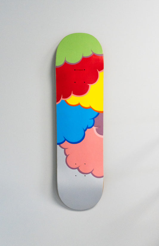 “NotSo” Grey Clouds Skate Deck